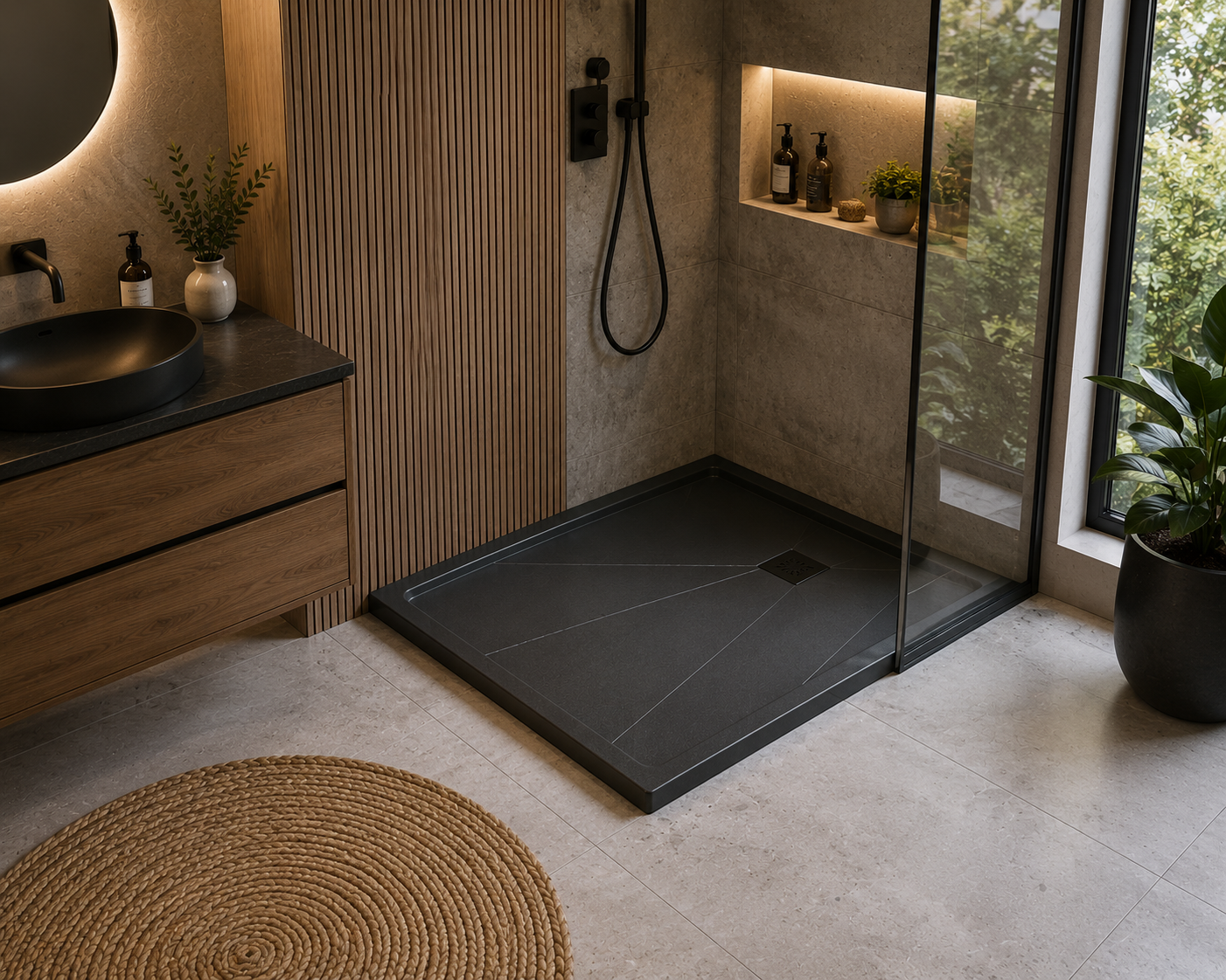 COLCHESTER SHOWER TRAY BLACK